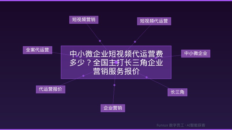 中小微企业短视频代运营费多少?全国主打长三角企业营销服务报价